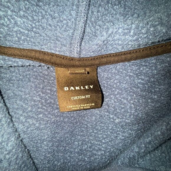 Oakley Royal Blue fleece Quarter-Zip pull over Hoodie size xtra small - Picture 7 of 7